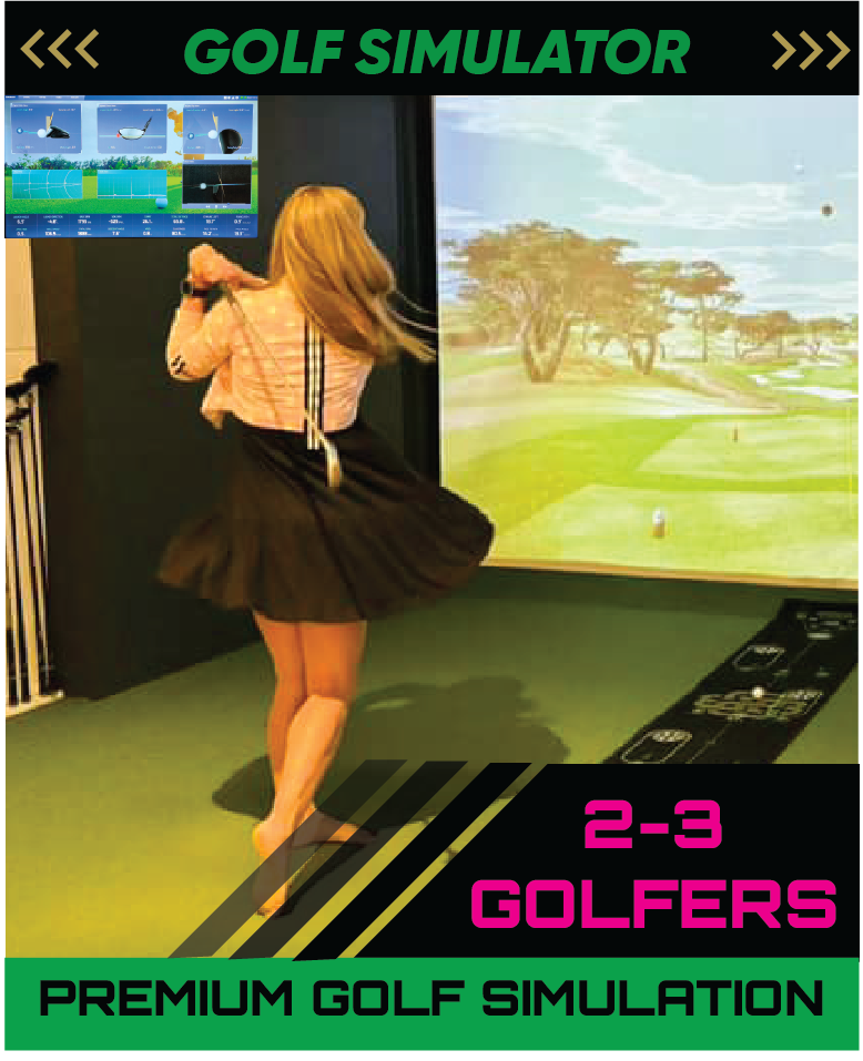 0-HOSS PREMIUM GOLF SIMULATOR 2-3 Golfers