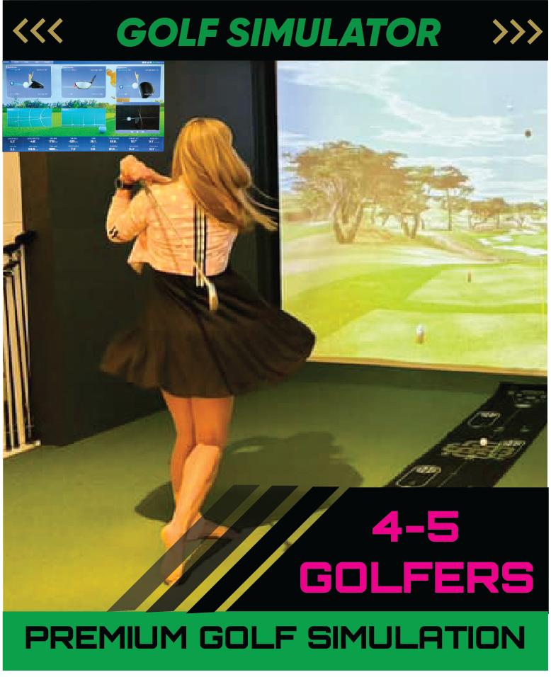 0-HOSS PREMIUM GOLF SIMULATOR 4 to 5 Golfers