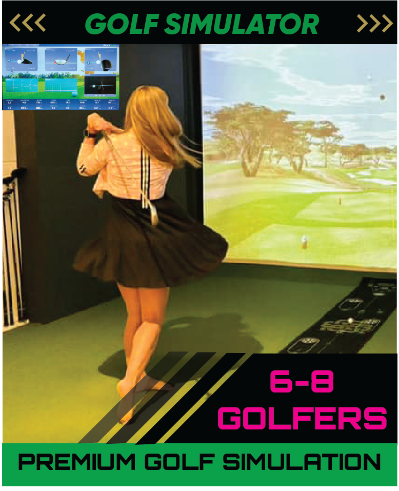 0-HOSS PREMIUM GOLF SIMULATOR 6 to 8 Golfers